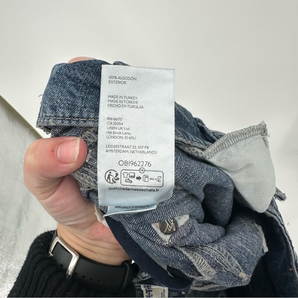 NEW Free People OASIS DENIM CROP Size 29 Dark Wash Jeans Barrel - Picture 10 of 10